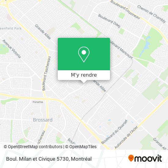 Boul. Milan et Civique 5730 plan