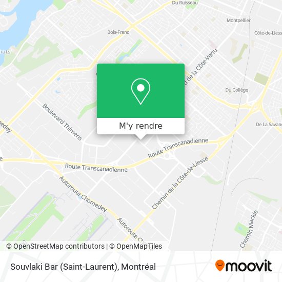 Souvlaki Bar (Saint-Laurent) plan