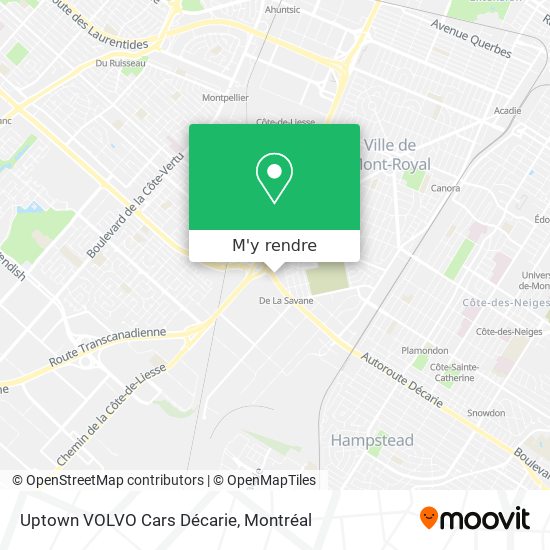 Uptown VOLVO Cars Décarie plan