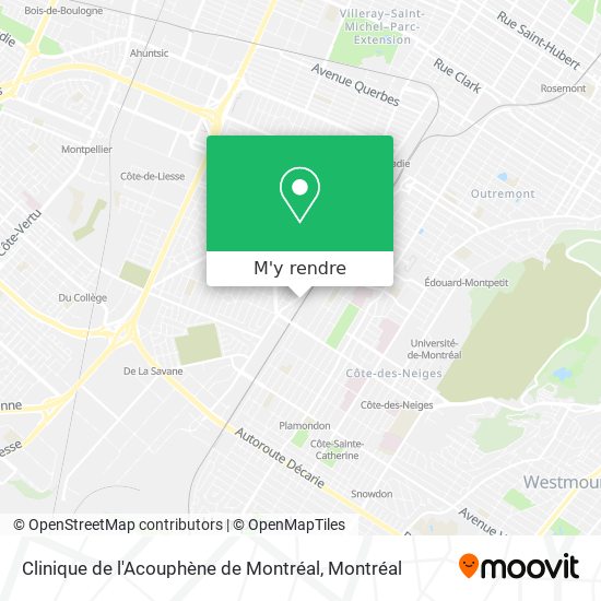 Clinique de l'Acouphène de Montréal plan