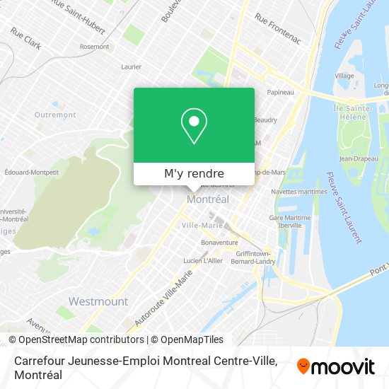 Carrefour Jeunesse-Emploi Montreal Centre-Ville plan