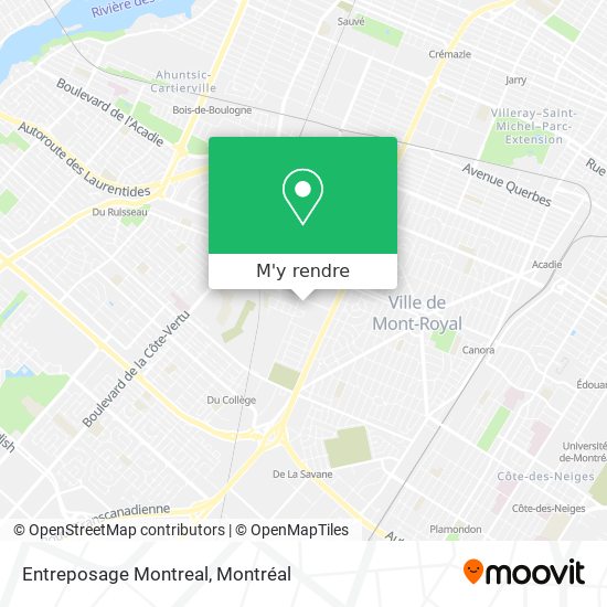 Entreposage Montreal plan
