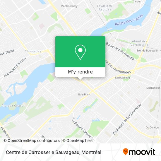 Centre de Carrosserie Sauvageau plan