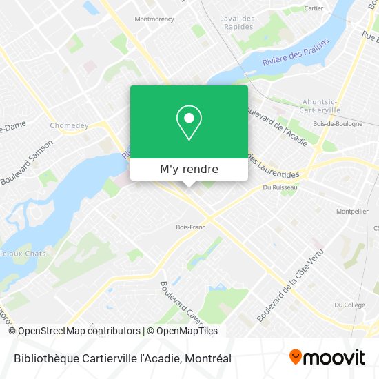 Bibliothèque Cartierville l'Acadie plan