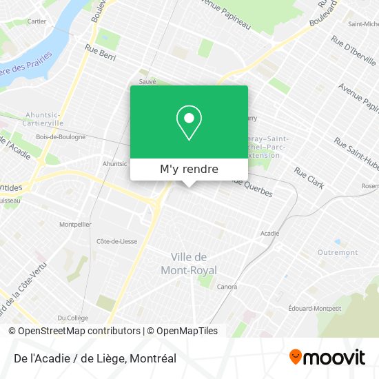 De l'Acadie / de Liège plan