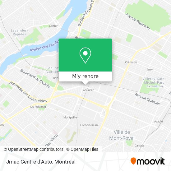 Jmac Centre d'Auto plan