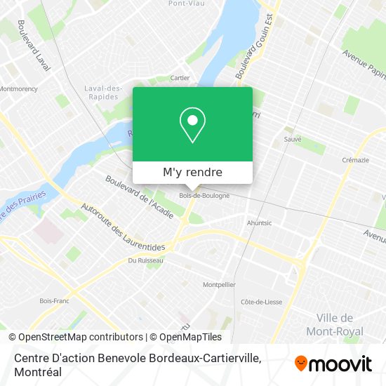 Centre D'action Benevole Bordeaux-Cartierville plan