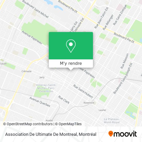 Association De Ultimate De Montreal plan