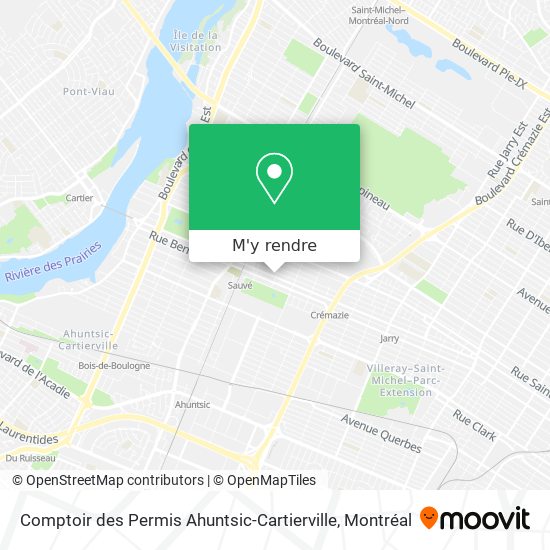 Comptoir des Permis Ahuntsic-Cartierville plan