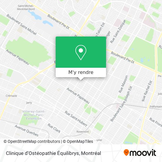 Clinique d'Ostéopathie Équilibrys plan