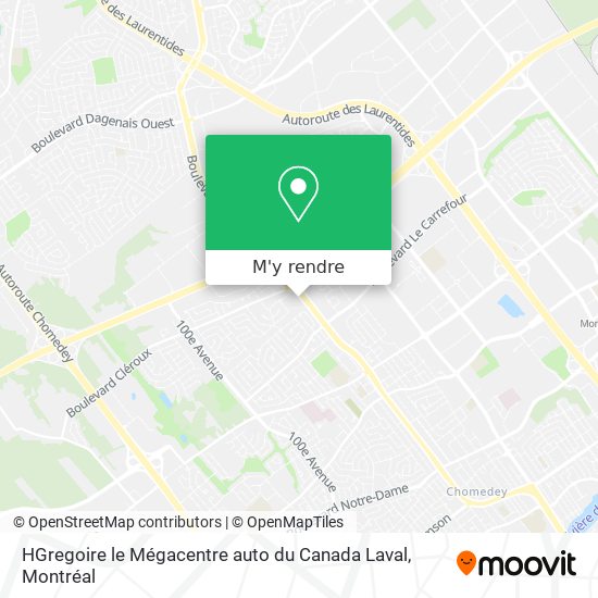 HGregoire le Mégacentre auto du Canada Laval plan