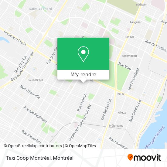 Taxi Coop Montréal plan