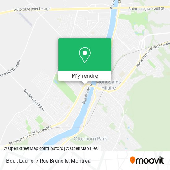 Boul. Laurier / Rue Brunelle plan