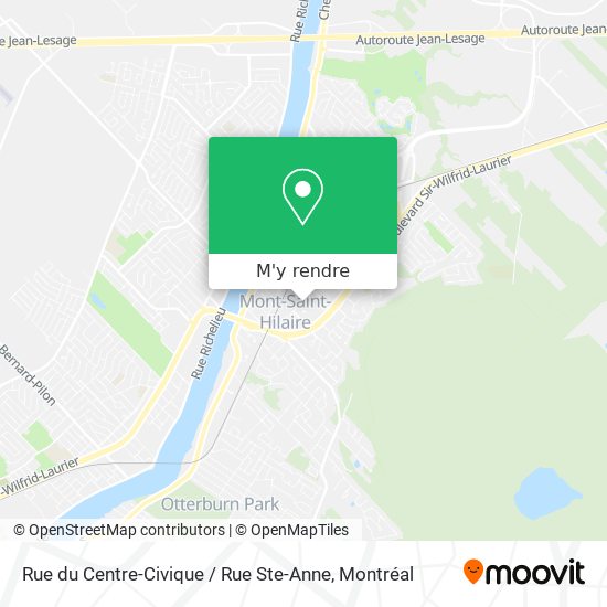 Rue du Centre-Civique / Rue Ste-Anne plan