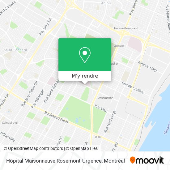 Hôpital Maisonneuve Rosemont-Urgence plan