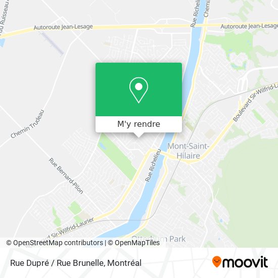 Rue Dupré / Rue Brunelle plan