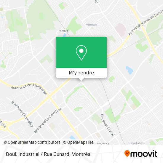 Boul. Industriel / Rue Cunard plan