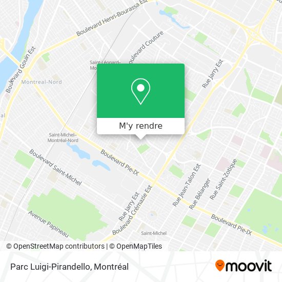Parc Luigi-Pirandello plan