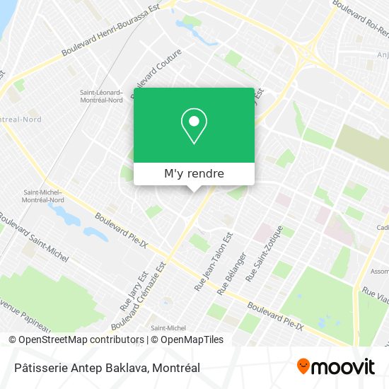 Pâtisserie Antep Baklava plan