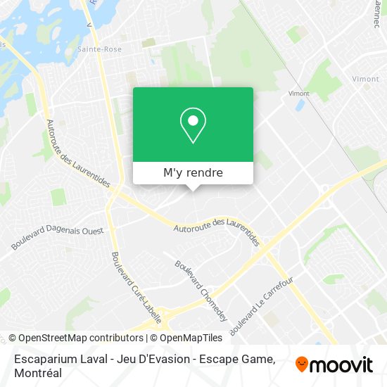 Escaparium Laval - Jeu D'Evasion - Escape Game plan