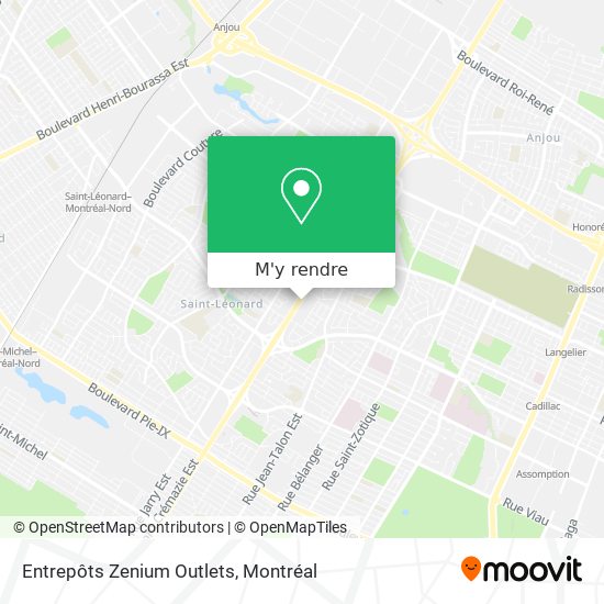 Entrepôts Zenium Outlets plan