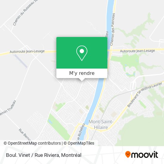 Boul. Vinet / Rue Riviera plan