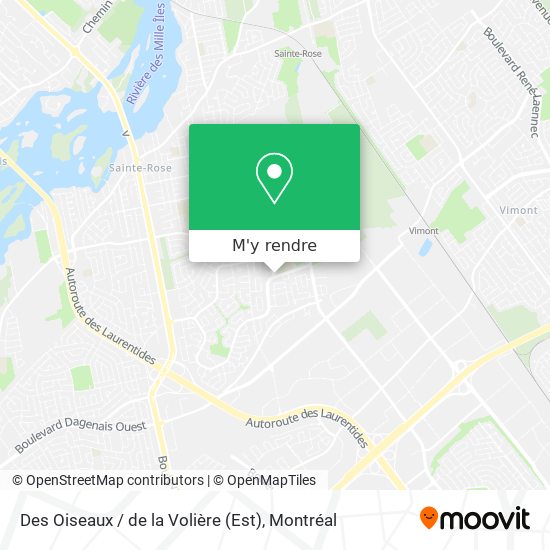 Des Oiseaux / de la Volière (Est) plan