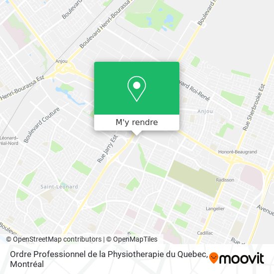 Ordre Professionnel de la Physiotherapie du Quebec plan