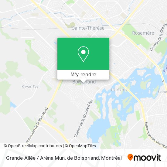 Grande-Allée / Aréna Mun. de Boisbriand plan
