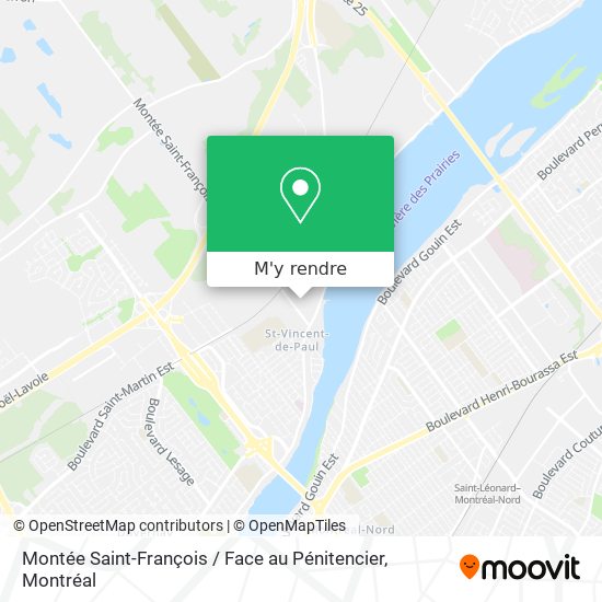 Montée Saint-François / Face au Pénitencier plan