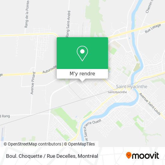 Boul. Choquette / Rue Decelles plan