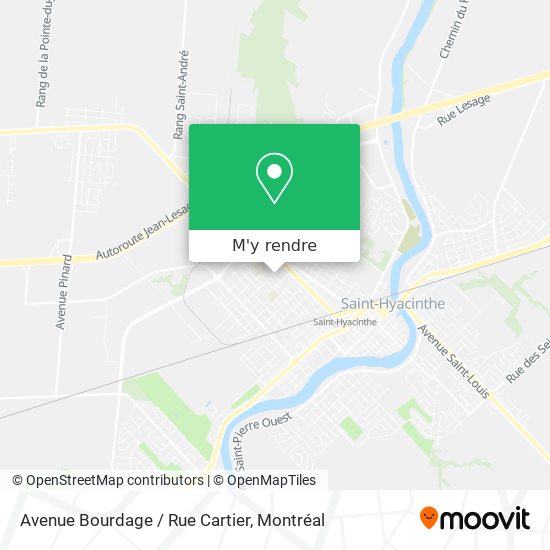 Avenue Bourdage / Rue Cartier plan