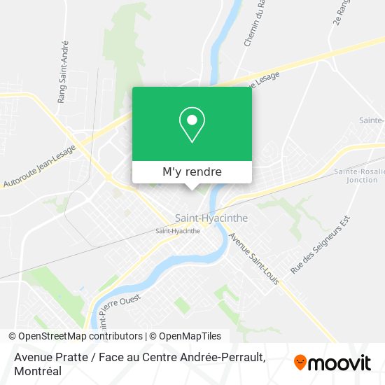 Avenue Pratte / Face au Centre Andrée-Perrault plan