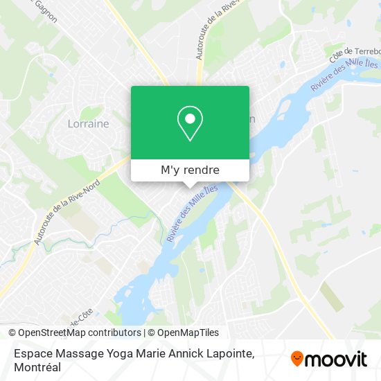 Espace Massage Yoga Marie Annick Lapointe plan