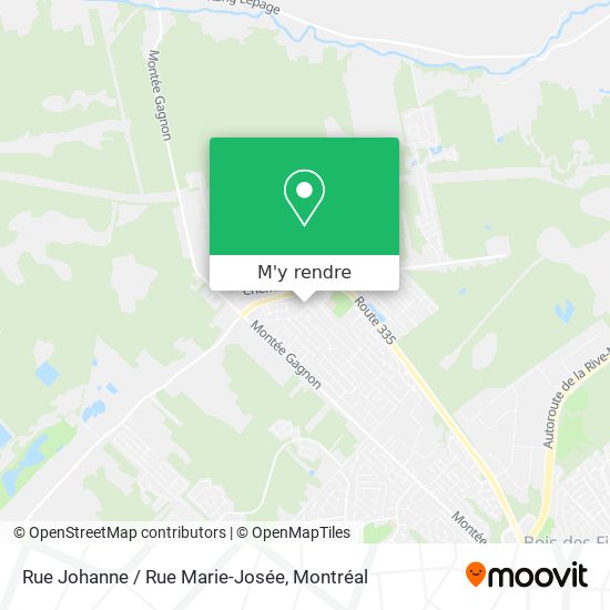 Rue Johanne / Rue Marie-Josée plan
