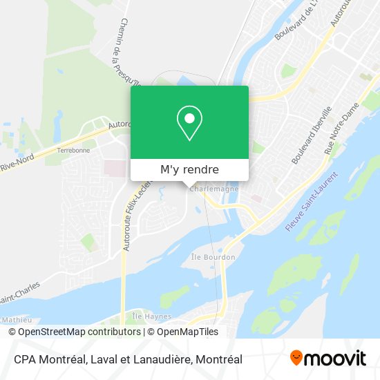 CPA Montréal, Laval et Lanaudière plan