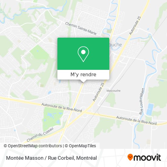 Montée Masson / Rue Corbeil plan