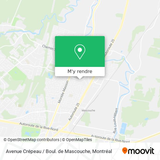 Avenue Crépeau / Boul. de Mascouche plan