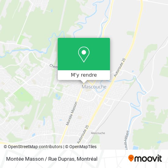 Montée Masson / Rue Dupras plan