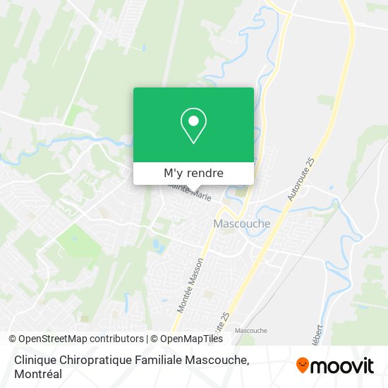 Clinique Chiropratique Familiale Mascouche plan