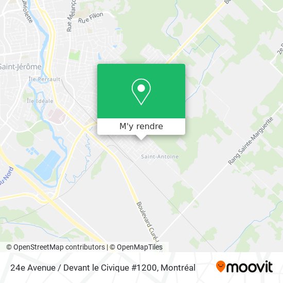 24e Avenue / Devant le Civique #1200 plan