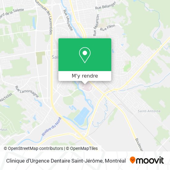 Clinique d'Urgence Dentaire Saint-Jérôme plan