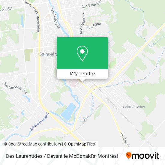 Des Laurentides / Devant le McDonald's plan