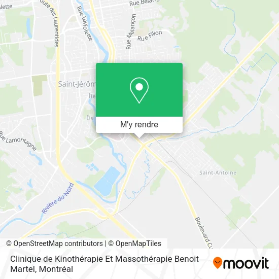 Clinique de Kinothérapie Et Massothérapie Benoit Martel plan