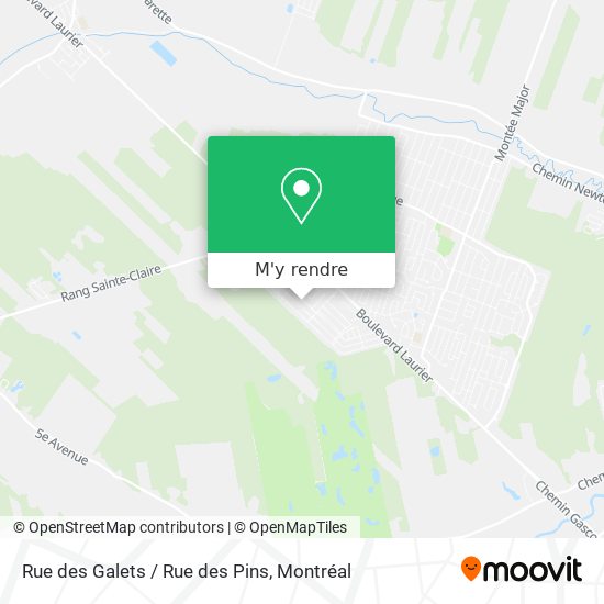 Rue des Galets / Rue des Pins plan