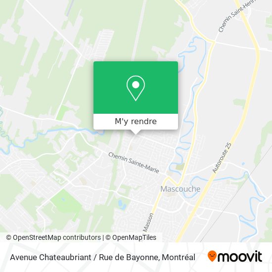 Avenue Chateaubriant / Rue de Bayonne plan