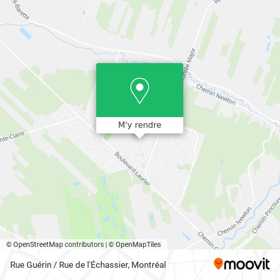Rue Guérin / Rue de l'Échassier plan