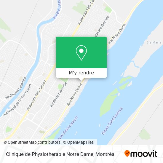 Clinique de Physiotherapie Notre Dame plan