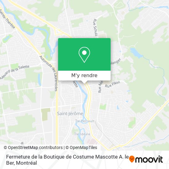 Fermeture de la Boutique de Costume Mascotte A. le Ber plan