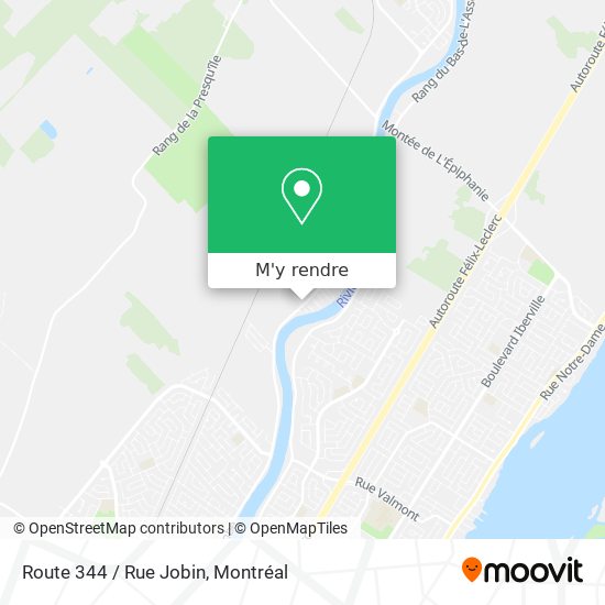 Route 344 / Rue Jobin plan